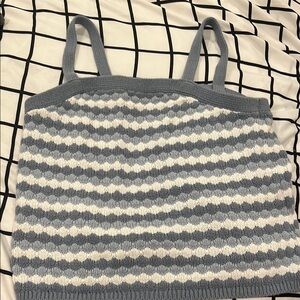 Abercrombie Kids Blue and White Striped Tank Top